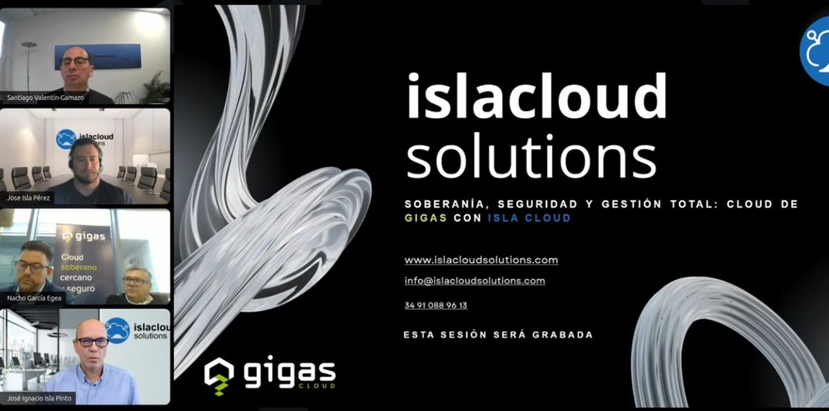 Isla Cloud Solutions analiza la soberanía, seguridad y control del cloud en un webinar junto a Gigas